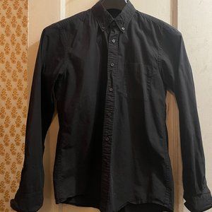 Black Uniqlo Casual Button Down Shirt